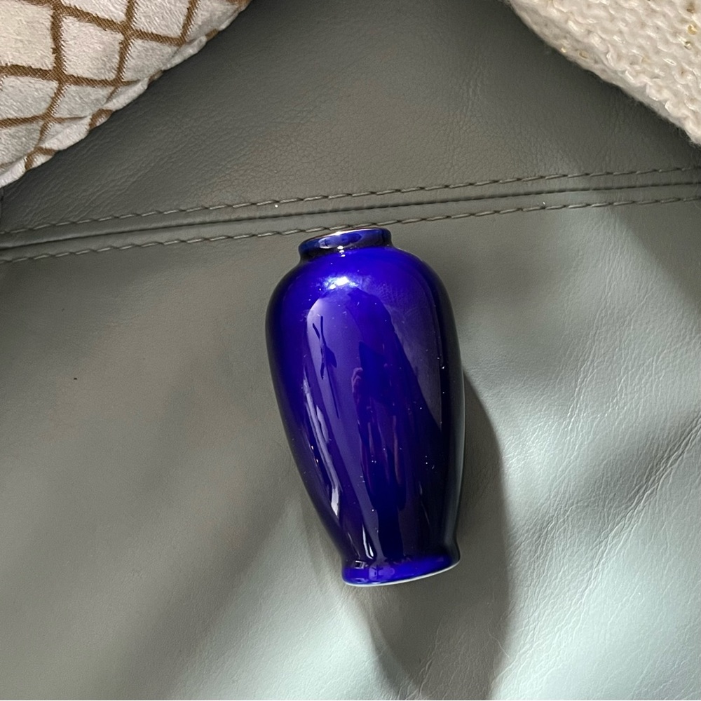 Vintage ASIAN CHINOISERIE MCM Style Botanical FINE Floral BUD VASE Made in Japan - Picture 9 of 9